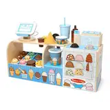 Melissa & Doug Coole Eiskugeln Eisdiele, Eisspielzeug für Mädchen und Jungen, Spielzeugladen, Montessori-Spielzeug für 3 Jahre, Geschenk für 3-jährige Jungen oder Mädchen