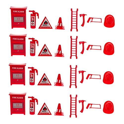 UPKOCH 4Sätze Mini für Teiliges Lernmodell zur Brandschutzaufklärung Lehrmittel für Kleine Feuerwehrleute Kreatives und