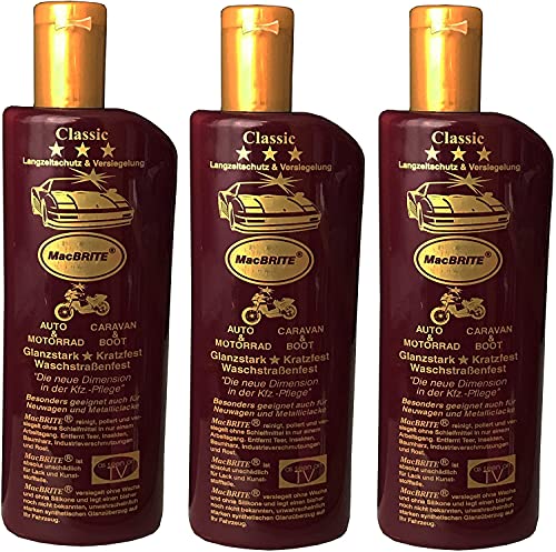 3 Flaschen Autopolitur "MacBRITE" Classic = 1500ml