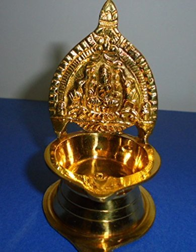 Artcollectibles India Diwali Kamakshi-Öllampe aus Messing (Diya Hindu-Göttin Laxmi) für religiöse Hindu-Puja/Pooja Aarti/Navratras