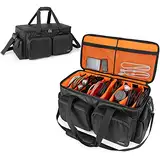 Trunab DJ Tasche, Kabel Organizer Tasche mit Abnehmbarem Gepolstertem Boden und 9 Trennwänden, Tragetasche Solide Große Kapazität für DJ-Equipment, Musikinstrumente und Zubehör