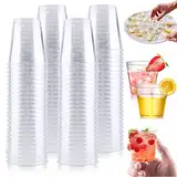 Lwtsrp 100 Stück Kunststoff Schnapsbecher, Partybecher, Trinkbecher Bruchsichere, Wiederverwendbare Shotgläser, Transparente Shot Becher, Für Verkostung, Partys, Hochzeiten, Geburtstage, Cookouts