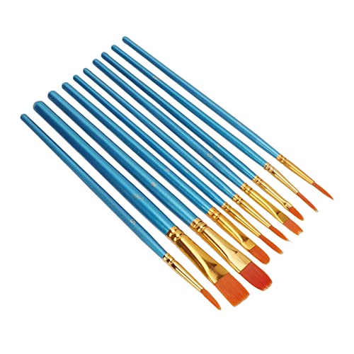 Haofy Aquarellbürsten Flauschige Wolle mit EN -Griffen, Mehrere Größen, Ideal für Aquarell, Erwachsene, Modell, Keramik, Handwerksmalerei, Öl, Acrylmalerei, Leicht zu Reinigen und Wiederverwendung