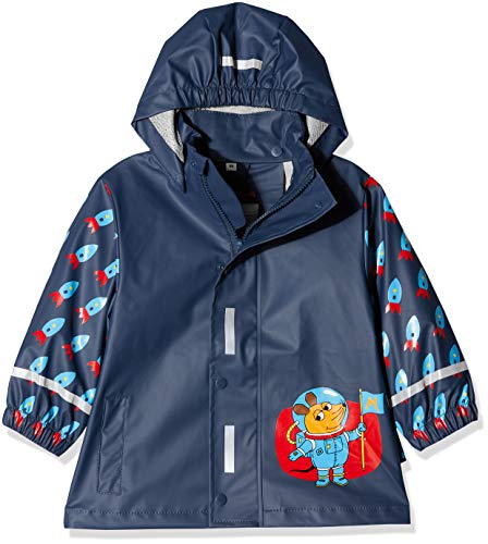 Playshoes Wind- und wasserdicht Regenmantel Regenbekleidung Unisex Kinder,Die Maus Weltraum,104