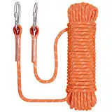 NorthPada 10 mm x 20 Meter Schwimmendes Seil Boot Dock Line Marine Seil Ankerseil Bootsseil Kajakseil Rettungsseil Kletterseil Reflektierend Orange