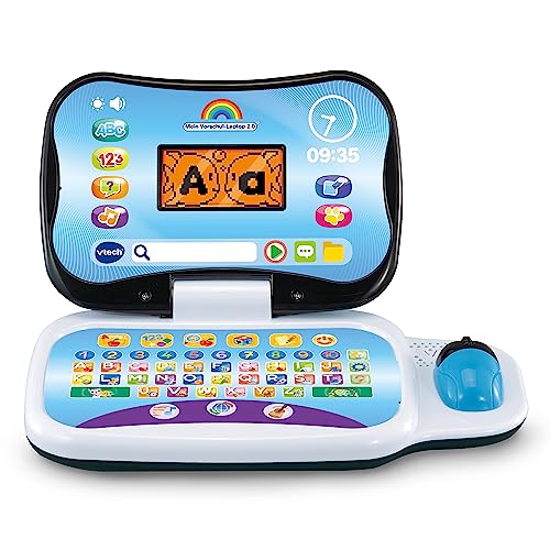 VTech Mein Vorschul-Laptop 2.0 – Lerncomputer zum Entdecken von Zahlen, Formen, Logik u. v. m. – Für Kinder von 3-6 Jahren, Blau