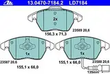 ATE 13.0470-7184.2 Bremsbelagsatz, Scheibenbremse