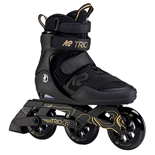 K2 Skates Unisex Inline Skates TRIO 110, black - gold, 30F0133.1.1.105