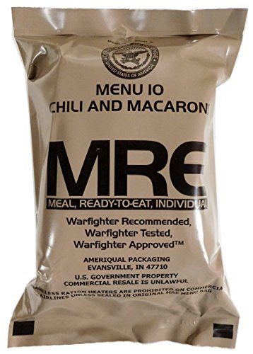 Militär US Army MRE NATO Lebensmittelverhältnis Notfallkampf Überlebens Camping Mahlzeit 1-24 - 1# Chilli with Beans