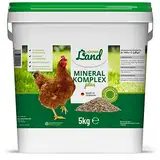 HÜHNER Land Mineral Komplex Plus 5kg mit Anis - Hühnerfutter Ergänzungsfuttermittel mit Muschelgrit für Hühner, Legehühner, Wachteln & Geflügel