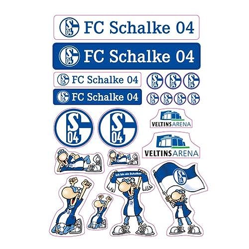 FC Schalke 04 Aufkleber Aufkleberbogen Sticker Auto Erwin Fahne Schal Signet S04