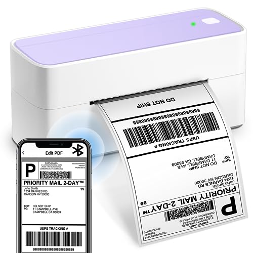 ASprink Bluetooth Shipping Label Printer 4 x 6 - Wireless Thermal Label Printer for Shipping Packages - Desktop Bluetooth Label Printer for Small Business, Compatible with Chromebook, iPhone