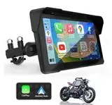 CarPlay Wireless Motorrad GPS 7 Zoll IPS Bluetooth Touchscreen passend für Apple CarPlay und Android, GPS Navigation(Es Wird empfohlen, den Startkreis direkt anzuschließen)