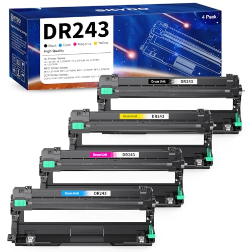 Skydo DR243CL Trommel Kompatibel für Brother DR-243CL Trommeleinheiten DR243CL Kompatibel für Brother DCP L3550CDW Trommeleinheit für Brother MFC L3750CDW MFC-L3770CDW Trommeleinheit (4 Pack)