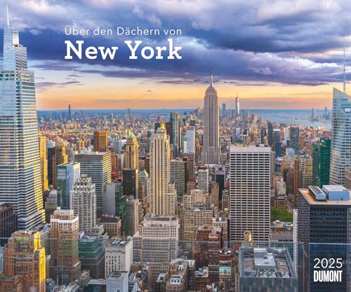 DUMONT - Über den Dächern von New York 2025 Wandkalender, 60x50cm, Fotokunst-Kalender mit einzigartigen Aussichten auf New York, Aufnahmen in hoher Qualität, mit Spiralbindung