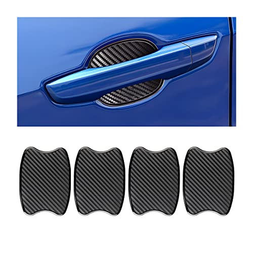 JNNJ 4 Stück Auto Türgriff Lackschutzfolie, Kohlefaser Auto Türgriff Schutzfolie Für Griffmulden, Universal Auto Türgriff Schutzfolie Griffmulde Griffmulden(7.5x10cm)