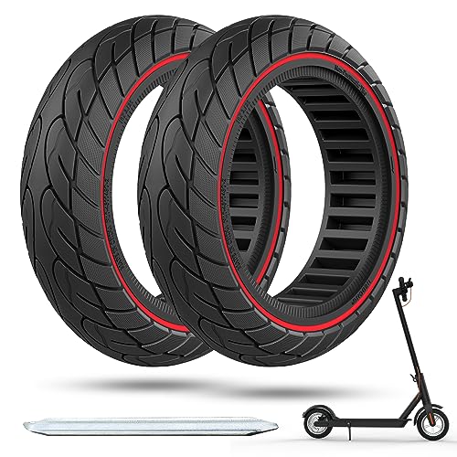 OUXI 10x2.125 Zoll Ersatzreifen Solid Reifen Mit 1 Montagewerkzeug Für Elektro-Scooter Vollgummi Tyre Reifen, 10x2.125 Zoll Ersatzräder,Vollgummi Tyre Reifen,Hochelastischer Elektro Scooter Reifen