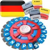 BLOOOK Wörter Sturm Spiel Deutsch,Thinking Words Spiel Deutsch,Brettspiele,Wortspiele für Erwachsene Kinder,Buchstaben Spiel (Rot Blau)