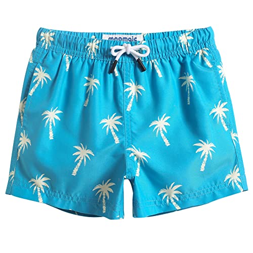 MaaMgic Badehose Jungen Sommer Badeshorts Schnelltrocknend Boardshorts mit Netzfutter Taschen und Verstellbarem Tunnelzug Urlaub Shorts,Kokosnuss eisblau 2,5-6 Jahre alt