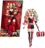 Barbie Signature Harley Quinn Sammlerpuppe mit beweglichem Körper, ikonischem Outfit und Schlägel-Zubehör, DC Batman 85th Anniversary Collectible, HRM84