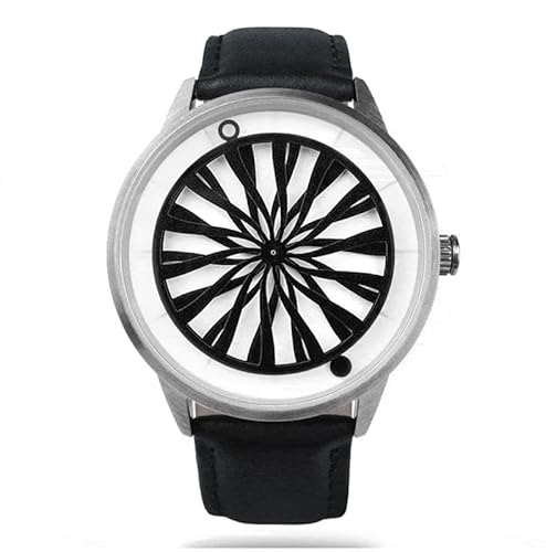Humism Dasein Automatik Stahl Saphir Schwarz Leder