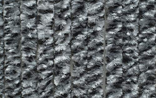 BERGER Blickdicht Flauschvorhang 185x56 cm | Chenille Türvorhang als Flauschvorhang Wohnwagen, Flauschvorhang Wohnmobil | Flauschvorhang Insektenschutz für Balkontür, Sichtschutz, Raumteiler