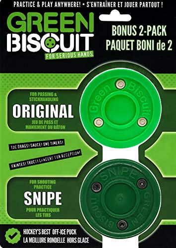 Green Biscuit Original und Snipe Puck Bundle Original Green (Passing) / Snipe Dark Green (Schießen)