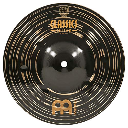 Meinl Cymbals Classics Custom Dark Splash — 10 Zoll (Video) Schlagzeug Becken (25,40cm) B12 Bronze, Dunkles Finish (CC10DAS)