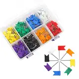 Coideal 400 Pack Farbige Flagge Travel Map Push Pins Mehrfarbige dekorative
