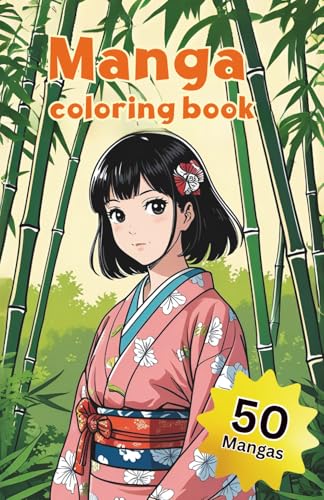 Manga Coloring book: 50 niedliche Manga-Motive zum Ausmalen – Ideal für Reisen, Pausen und kreative Momente