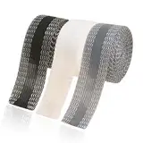 3 Stück Saumband Zum Aufbügeln, Kleidung Aufbügeln Klebeband 9M Bügelband Hose Kürzen Nahtband Zum Nähen Hem Tape Iron für Säume Stoffe 2.5 CM Breit(Schwarz, Weiß, Grau)