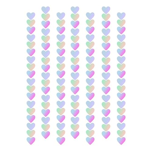 ikappy 8Pcs Love Heart Garland Holo graphische schillernde Verlobung Party Dekorationen Holo graphisch schillernde Liebes-Herz-Girlande Valentinstag-Liebes-Hänge Banner