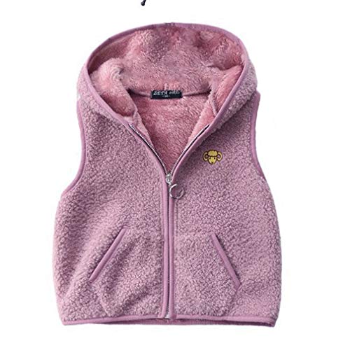 Happy Cherry Baby und Kleinkind Fleece-Weste atmungsaktive Westen für Jungen und Mädchen Outdoor mit Reißverschluss Kapuze