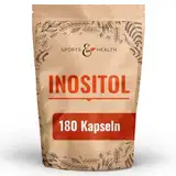 Inositol Kapseln – 180 Kapseln Inositol Komplex - Myo Inositol D Chiro Inositol – Inositol 2000mg pro Tagesdosierung – Frei von Zusatzstoffen – Mio Inositol hochdosiert