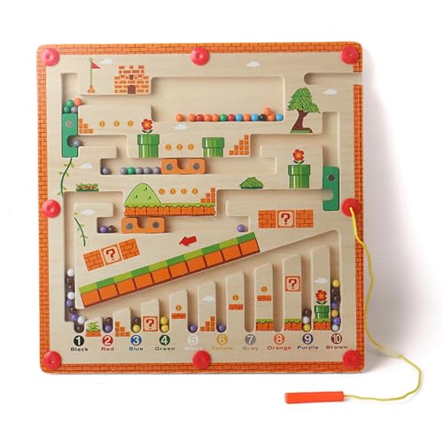 Huuzzgdp Magnetspiel Labyrinth Spielzeug,Montessori-Spielzeug für Kinder ab 3 Jahren, Verschiedene Labyrinthspielzeuge für Kinder, Jungen und Mädchen, tolles Geschenk für Kinder (Labyrinth)