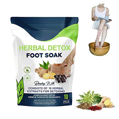 Oveallgo Herbal Detox Foot Soak Beads, Oveallgo Herbal Detox Foot Soak Beads, Kräuter-Detox Reinigungs-Fuß Soak Perlen, Verbessert die Durchblutung (1 Packung)