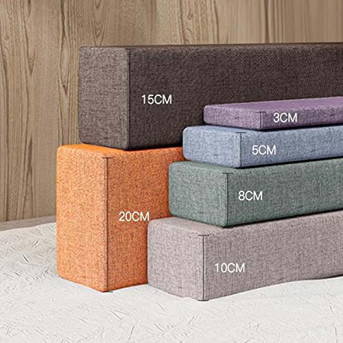 Lückenfüller für langes Bett, individuelle Größe, schließen Sie die Lücke zwischen Kopfteilwand oder Fußteil für Einzel-/Doppel-/Kingsize-Bett, rechteckige Matratzenstütze, dicke Armlehnenkissen