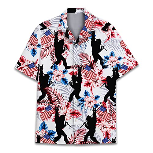 Vintage Version Lustige Superhelden Augen Casual Button Down Kurzarm Urlaub Sommer Strand Hawaii-Hemd, Gitarrenflagge, 5XL