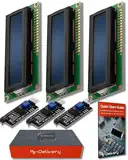 AZDelivery 3 x HD44780 16x2 LCD Modul Display Bundle mit I2C Schnittstelle 2x16 Zeichen kompatibel mit Arduino und Raspberry Pi inklusive E-Book! (mit Blauem Hintergrund und Weißen Zeichen)