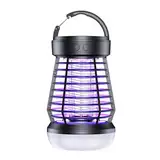 Mückenvernichter Lampe,Mückenlampe Mit Uv-Licht,Camping Insektenlamp,Insektenvernichter Elektrisch,2000V, Wiederaufladbar,Mit Led-Licht,Notbeleuchtung,Für Camping,Innenbereich,Außenbereich,Garten
