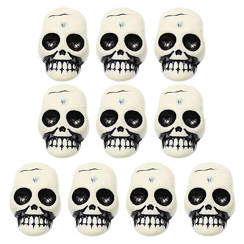 Pitadue Simulations-Totenkopf-Modell, Spielzeug, moderner Totenkopf, Halloween-Dekoration, lustiges Modell, Spielzeug-Kollektion, Miniatur-Modell, 10 Stück
