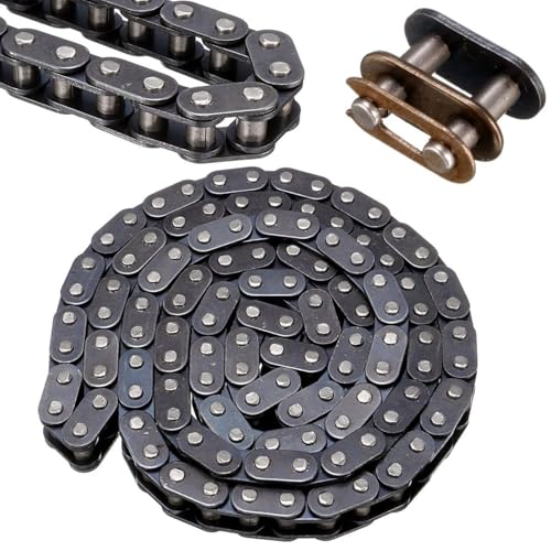 NIYATA Pocket Bike Kette,T8F Kettengürtel 116 Glieder Mit Buckle Link,Kettengürtel für 43Cc 47Cc 49Cc Mini Moto ATV Quad Roller Scooter Pocket Dirt Bike