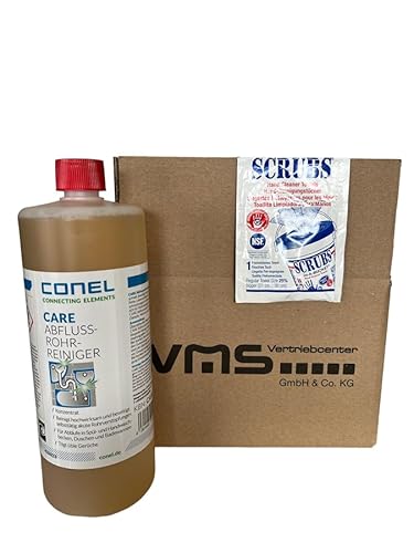 Sanvo CARE Abflussrohr-Reiniger 1 Liter Flasche, inkl. Sanvo Cleaner Reinigungstuch 1000 ml