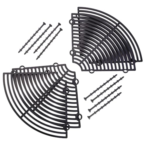 Mewtush Blumentopf Abdeckung 30 cm Durchmesser, Blumentopfgitter mit Pflanzenschutzgitter und Tiefen Pfählen, Schneidbare Blumentopf Gitter in Schwarz für effektiven Schutz vor Graben von Katzen