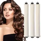 3 Stück Locken Ohne Hitze Lockenwickler Über Nacht Heatless Curls Band Lockenband Über Nacht Mini Heatless Curler Hitzefreie Lockenwickler Lockenwickler Über Nacht mit Haken für Alle Haartypen Beige