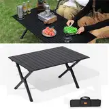 LCBDYLR Tragbare Camping-Klapptische, zusammenklappbarer Picknick-Beistelltisch und Stühle, für Reisen im Freien, Gartenparty, Grillen, Picknick 90 * 60 * 45cm Table