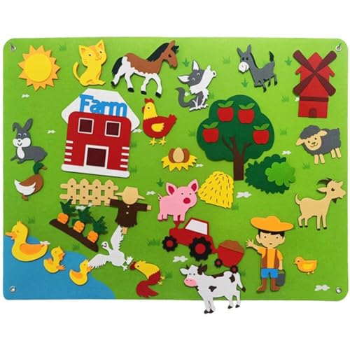 Kinder DIY Filz Board Toys Montessori Story Board Set Ocean Farm Insekt Tier Cartoon Muster Vorschule Bildung Interaktives Spielzeug