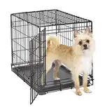 New World B24 Hundebox, mit Einzeltür, 61 cm, für kleine Hunderassen, mit auslaufsicherer Bodenwanne, Bodenschutzfüßen und patentierten Funktionen