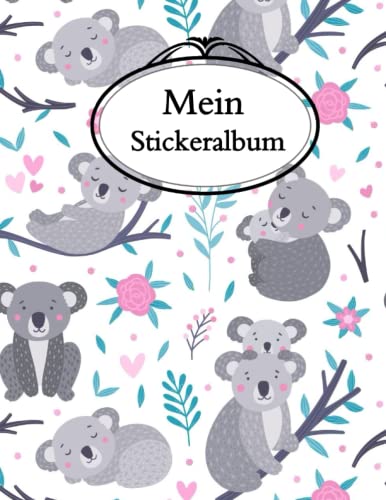 Stickeralbum: Sticker-Sammelalbum für Kinder aus Spezialpapier, matt glänzend | Geschenk | Koala .