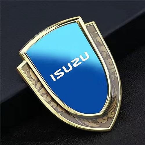 PartyUnix 3D Metall Embleme Sticker Auto Körper KofferraumtüR Chrom Abzeichen Dekoration für Isuzu D-MAX D MAX Dmax I II WFR Van NFR ATV Trooper ufkleber Logo,A